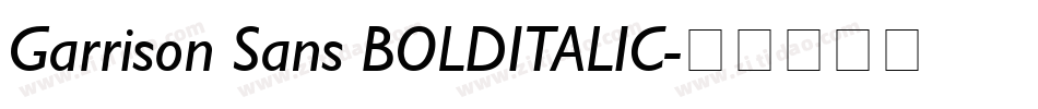 Garrison Sans BOLDITALIC字体转换